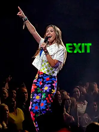 Lauren Daigle tijdens een concert in 2023