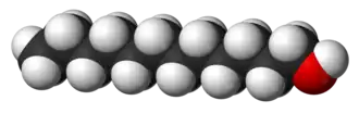 Molecuulmodel van 1-dodecanol