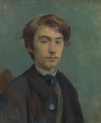 Portret van Émile Bernard (c. 1886) door Henri de Toulouse-Lautrec
