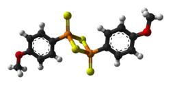 Molecuulmodel van het Lawesson-reagens