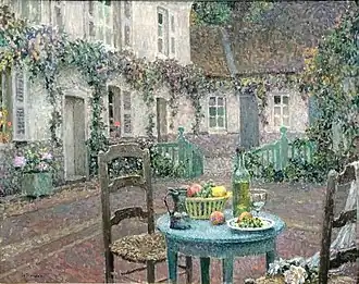 De blauwe tafel, Gerberoy, 1923, Singer Museum