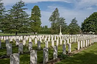 Overzicht van de begraafplaats