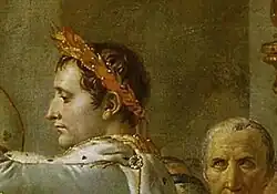 Detail, ruimte achter Napoleon met Julius Caesar
