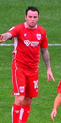 Tomlin in 2016 als speler van Bristol City