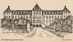 Een aanzichtkaart van de Lehrerbildungsanstalt.