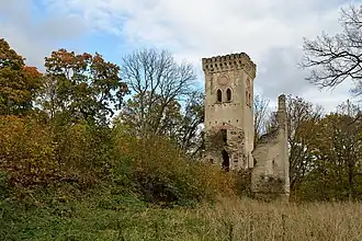 Ruïne van het landhuis van het vroegere landgoed Lehtse