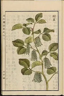 Afbeelding in de Japanse Seikei Zusetsu landbouw-encyclopedie uit 1804