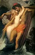 De visserman en de sirene van Frederic Leighton, 1856-1858