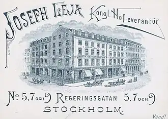 Advertentie voor Joseph Leja uit 1900.