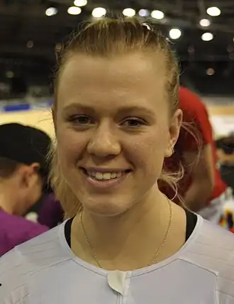 Reißner bij de WK baanwielrennen 2020.