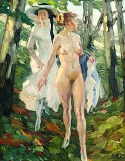 Twee meisjes in het bos