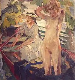 Twee vrouwen in de boot