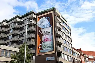 Leon Keer 3d mural 'Shattering' in Helsingborg