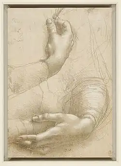 Leonardo da Vinci, Studie van vrouwenhanden, Windsor Castle (Royal Collection), inv. nr. 12558