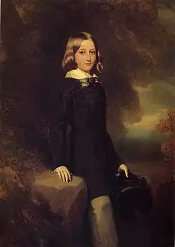 Leopold in 1844 (9 jaar oud).