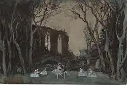 Setontwerp van Alexandre Benois voor de Ballets Russes