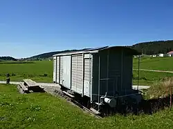 Treinwagon zoals gebruikt voor het vervoer van het Bourbaki-leger