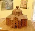 Rotunde (1710) voor de bibliotheek, maquette in Museum Lessinghaus