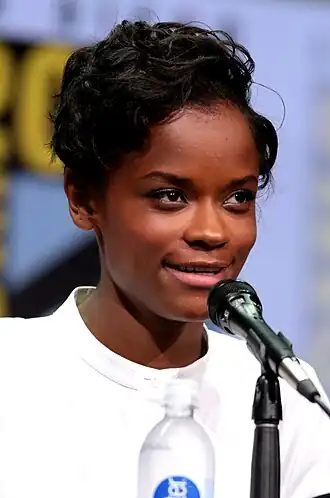 Letitia Wright tijdens San Diego Comic-Con in 2017
