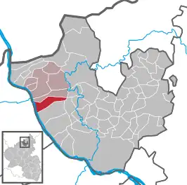 Kaart van Leubsdorf (am Rhein)