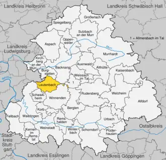 Kaart van Leutenbach