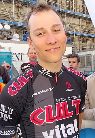 Zangerlé in 2015 bij de Brabantse Pijl.