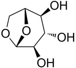 Structuurformule van levoglucosaan