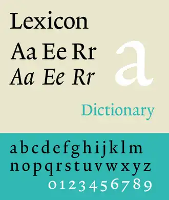 Voorbeeld van Lexicon
