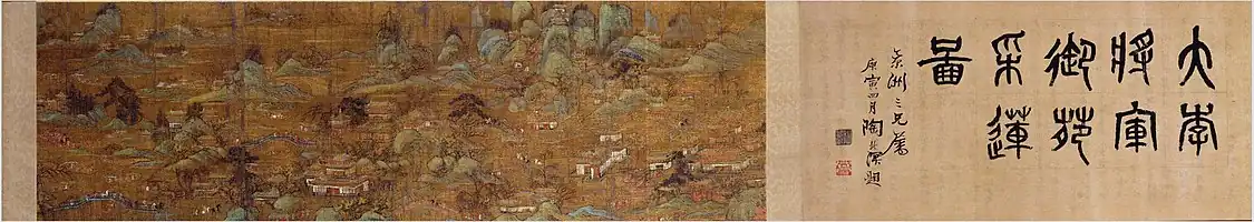 Minghuan gaat naar Shu, een kopie uit de Ming-periode