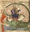De antichrist op Leviathan (Liber floridus, Gent)
