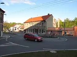 Centrum met supermarkt