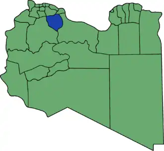 Kaart van Bani Walid