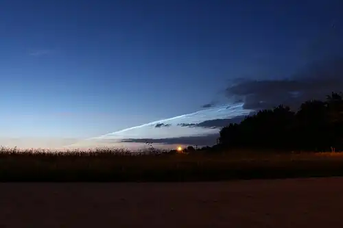 Boven het provinciaal domein De Palingbeek in België