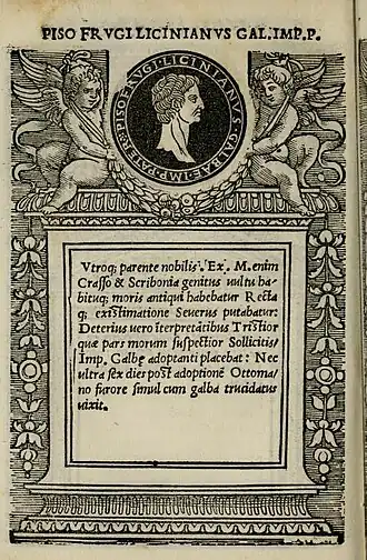 Licinianus afgebeeld in de Illvstrivm, 1517