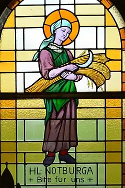 Venster hl. Notburga van Eben