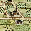 Gezicht op Avroy (1649) met op de voorgrond het Wilhelmietenklooster