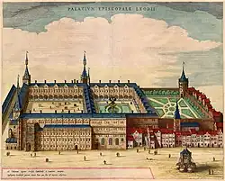 Het paleis in 1649