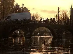 Liesdelsluis gezien naar het Zuiden met in het verschiet de Oudekerksbrug, november 2014