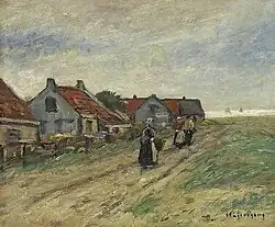 Vissershuisjes in de duinen