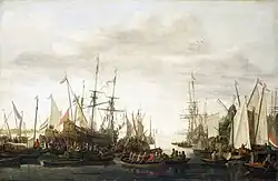 Het kielhalen, volgens overlevering, van de scheepschirurgijn van admiraal Jan van Nes, ca. 1660-1686, Rijksmuseum Amsterdam