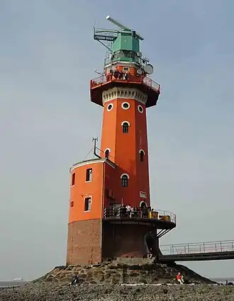 Vuurtoren Hoheweg bij eb