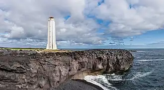 Vuurtoren in Malarrif op de zuidwestkust van Snæfellsnes