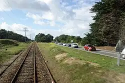 De lijn bij Plouharnel langs de D768