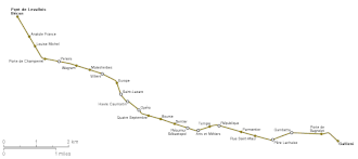 Parijse metrolijn 3 op de kaart