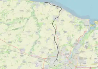 Spoorlijn Caen - Courseulles-sur-Mer op de kaart