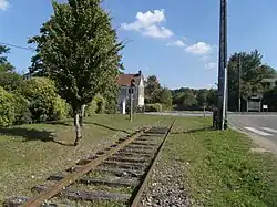 De lijn in Gisors bij de Rue de la Libération.