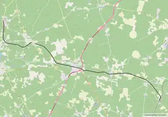 Spoorlijn Laluque - Saint-Girons op de kaart