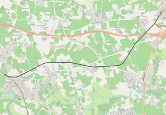 Spoorlijn Le Pallet - Vallet op de kaart