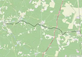 Spoorlijn Morcenx - Saint-Julien-en-Born op de kaart