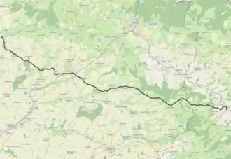 Spoorlijn Romery - Liart op de kaart